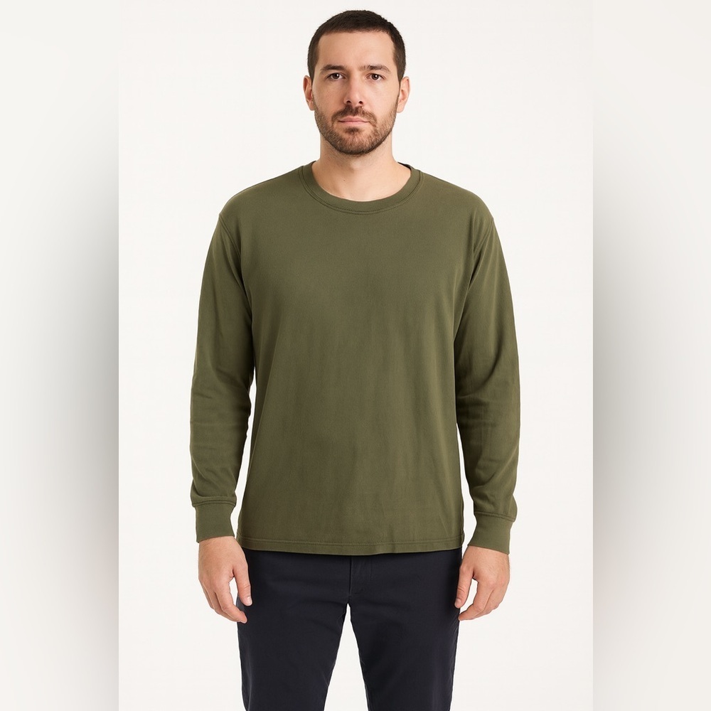GAP Men's Forest Green Long Sleeve Tee